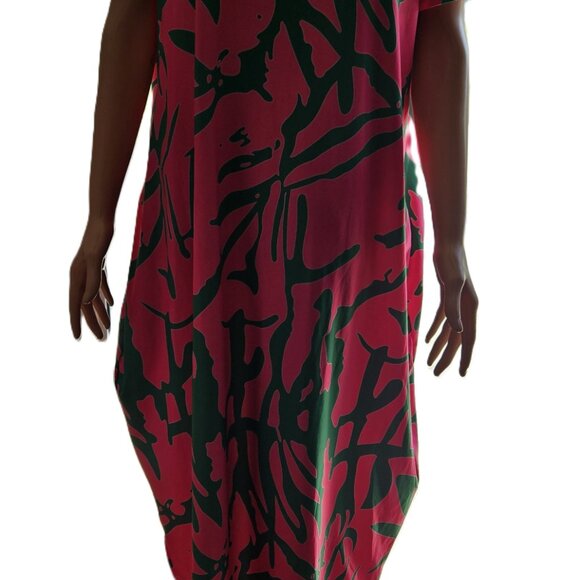 Abstract Casual Loose Crew Neck Dress Size Large - Picture 8 of 8